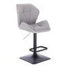 Barová židle MILANO MAX na černé podstavě - šedá