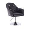 Křeslo ROMA na stříbrném talíři - černé