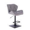 Barová židle MILANO na černé podstavě - šedá