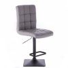 Barová židle TOLEDO na černé podstavě - šedá