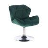 Židle MILANO VELUR na stříbrném talíři - zelená