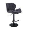 Barová židle MILANO na černém talíři  - černá