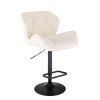 Barová židle MILANO na černém talíři  - krémová