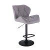 Barová židle MILANO na černém talíři - šedá