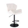 Barová židle MILANO na černém talíři  - bílá