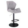 Barová židle MILANO MAX na černém talíři - šedá