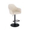 Barová židle ROMA na černém talíři - krémová