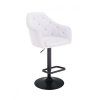 Barová židle ROMA na černém talíři - bílá