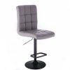 Barová židle TOLEDO na černém talíři - šedá