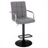 Barová židle VERONA na černém talíři - šedá