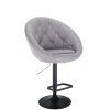 Barová židle VERA na černém talíři - šedá