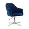 Křeslo ANDORA VELUR  na stříbrném kříži - modré