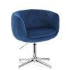 Židle MONTANA  VELUR na stříbrném kříži - modrá