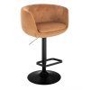 Barová židle MONTANA VELUR na černém talíři - medová