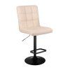 Barová židle TOLEDO na černém talíři - krémová