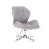 Židle MILANO MAX na stříbrném kříži - šedá