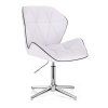 Židle MILANO MAX na stříbrném kříži - bílá