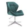 Židle MILANO MAX VELUR na stříbrném kříži - zelená