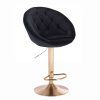 Barová židle VERA VELUR na zlatém talíři