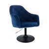 Křeslo ANDORA VELUR  na černém talíři - modré