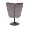 Křeslo AURORA VELUR na černém talíři - tmavě šedé