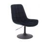 Židle PARIS VELUR na černém talíři - černá