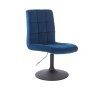 Židle TOLEDO VELUR na černém talíři - modrá