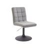 Židle TOLEDO VELUR na černém talíři - světle šedá