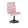 Židle TOLEDO VELUR na černém talíři - světle růžová