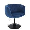 Židle MONTANA VELUR na černém talíři - modrá
