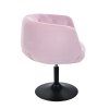Židle MONTANA VELUR na černém talíři - levandule
