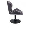 Židle MILANO MAX na černém talíři - černá