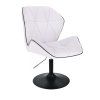 Židle MILANO MAX na černém talíři - bílá