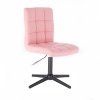 Židle TOLEDO na černém kříži - světle růžová