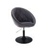 Křeslo VERA na černém talíři - černé