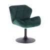 Židle MILANO VELUR na černém talíři - zelená