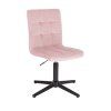 Židle TOLEDO VELUR na černém kříži - světle růžová