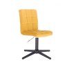 Židle TOLEDO VELUR na černém kříži - žlutá