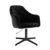Křeslo ANDORA VELUR na černém kříži- černé
