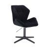 Židle MILANO MAX VELUR na černém kříži - černá