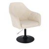 Křeslo ANDORA na černém talíři - krémové