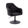 Křeslo ANDORA na černém talíři - černé