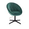 Křeslo VERA VELUR na černém kříži - zelené