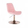 Židle PARIS na zlatém talíři - světle růžová
