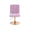 Židle TOLEDO VELUR na zlatém talíři - levandule