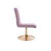 Židle TOLEDO VELUR na zlatém talíři - levandule