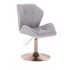 Židle MILANO MAX na zlatém talíři - šedá
