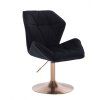 Židle MILANO MAX VELUR na zlatém talíři - černá