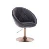 Křeslo VERA na zlatém talíři - černé