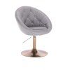 Křeslo VERA na zlatém talíři - šedé